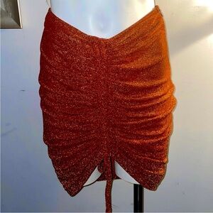 Like New Meshki Front Ruched Skirt - Burnt Orange Size S